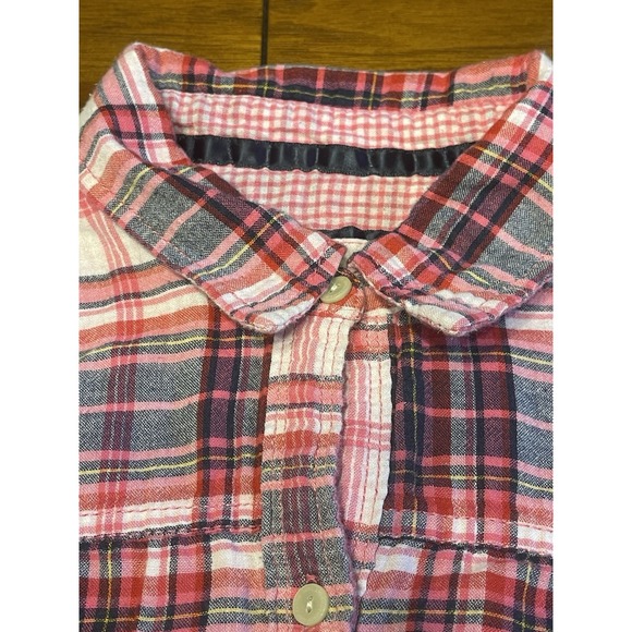 Abercrombie & Fitch Plaid Button-Up Shirt Pink Blue M Flannel Western Wear - Picture 4 of 11